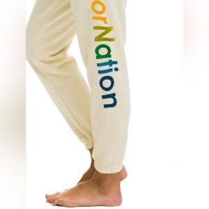 AVIATOR NATION SWEATPANTS - VINTAGE WHITE XS